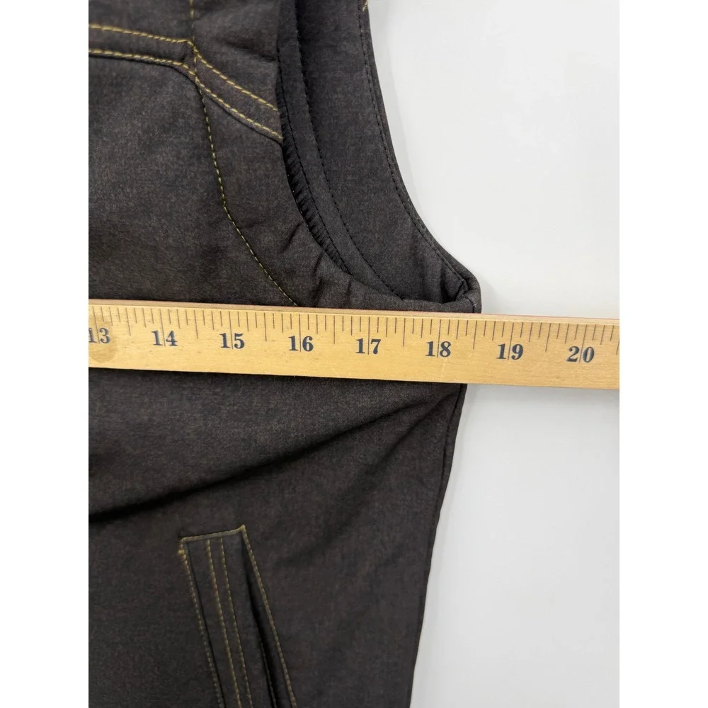 Roper Cowboy Collection Vest Kids Large Brown Canvas Fleece Lined Full Zip